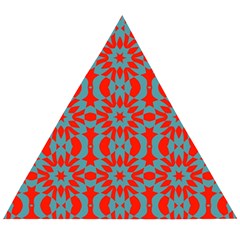 Seamless Geometric Pattern In A Red Wooden Puzzle Triangle by Vaneshart