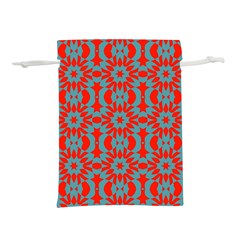 Seamless Geometric Pattern In A Red Lightweight Drawstring Pouch (l)