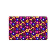 Flowers Patterns Multicolored Vector Magnet (name Card) by Vaneshart