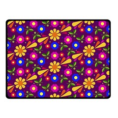 Flowers Patterns Multicolored Vector Double Sided Fleece Blanket (small)  by Vaneshart