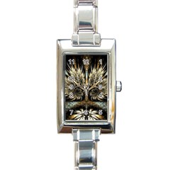 Roots Abstract Sectors Layers Colors Rectangle Italian Charm Watch by Vaneshart