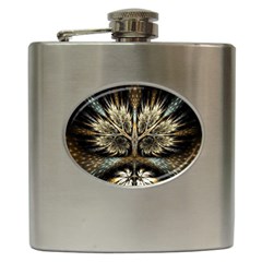 Roots Abstract Sectors Layers Colors Hip Flask (6 Oz) by Vaneshart