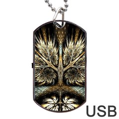 Roots Abstract Sectors Layers Colors Dog Tag Usb Flash (one Side) by Vaneshart