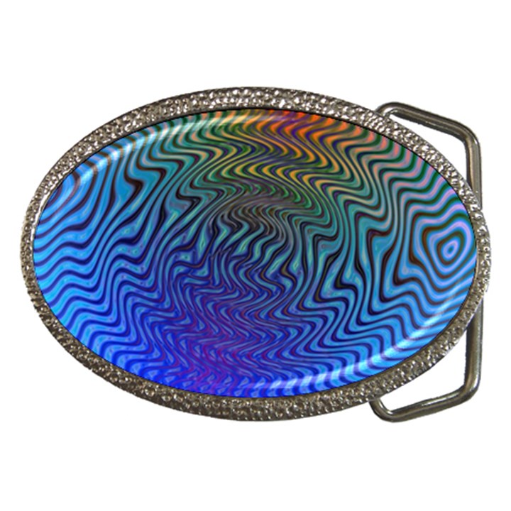 Abstract Circles Lines Colorful Belt Buckles