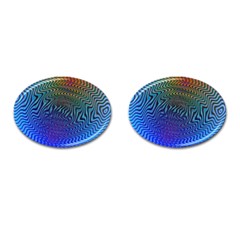 Abstract Circles Lines Colorful Cufflinks (oval) by Vaneshart