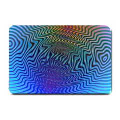 Abstract Circles Lines Colorful Small Doormat  by Vaneshart