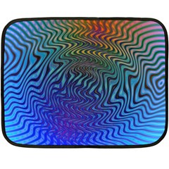 Abstract Circles Lines Colorful Fleece Blanket (mini) by Vaneshart