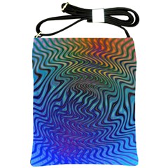 Abstract Circles Lines Colorful Shoulder Sling Bag by Vaneshart