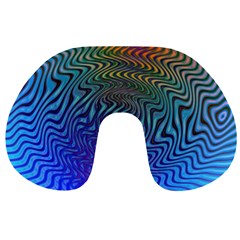 Abstract Circles Lines Colorful Travel Neck Pillow by Vaneshart