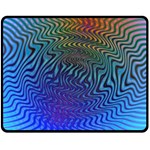 Abstract Circles Lines Colorful Double Sided Fleece Blanket (Medium)  58.8 x47.4  Blanket Front