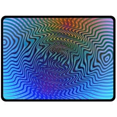 Abstract Circles Lines Colorful Double Sided Fleece Blanket (large)  by Vaneshart