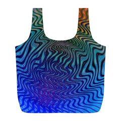 Abstract Circles Lines Colorful Full Print Recycle Bag (l) by Vaneshart