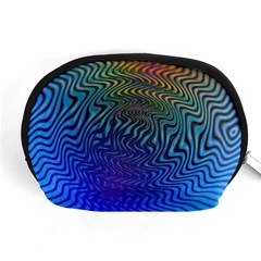 Abstract Circles Lines Colorful Accessory Pouch (medium) by Vaneshart