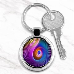 3d Abstract Fractal Bright Key Chain (round) by Vaneshart