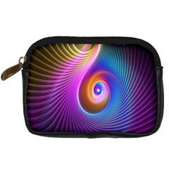 3d Abstract Fractal Bright Digital Camera Leather Case by Vaneshart