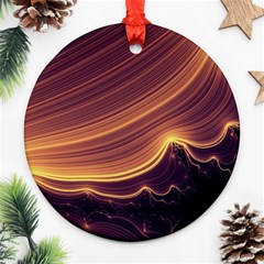 Lines Stripes Background Abstract Round Ornament (two Sides) by Vaneshart