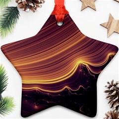 Lines Stripes Background Abstract Star Ornament (two Sides) by Vaneshart