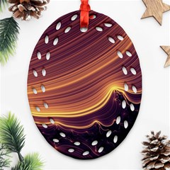 Lines Stripes Background Abstract Oval Filigree Ornament (two Sides) by Vaneshart