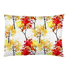 Watercolor Painting Autumn Illustration Autumn Tree Pillow Case by Vaneshart