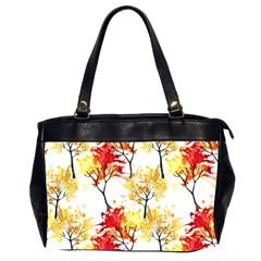 Watercolor Painting Autumn Illustration Autumn Tree Oversize Office Handbag (2 Sides) by Vaneshart