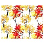 Watercolor Painting Autumn Illustration Autumn Tree Double Sided Flano Blanket (Medium)  60 x50  Blanket Front