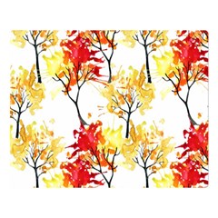 Watercolor Painting Autumn Illustration Autumn Tree Double Sided Flano Blanket (large)  by Vaneshart