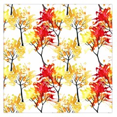 Watercolor Painting Autumn Illustration Autumn Tree Large Satin Scarf (square) by Vaneshart