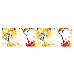 Watercolor Painting Autumn Illustration Autumn Tree Satin Scarf (oblong) by Vaneshart