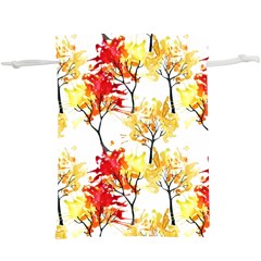 Watercolor Painting Autumn Illustration Autumn Tree  Lightweight Drawstring Pouch (xl)