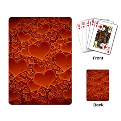 Heart Orange Texture Many Playing Cards Single Design (rectangle) by Vaneshart