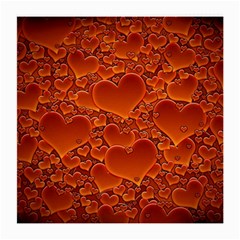 Heart Orange Texture Many Medium Glasses Cloth by Vaneshart