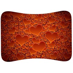 Heart Orange Texture Many Velour Seat Head Rest Cushion by Vaneshart