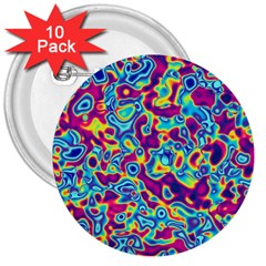 Ripple Motley Colorful Spots Abstract 3  Buttons (10 Pack)  by Vaneshart