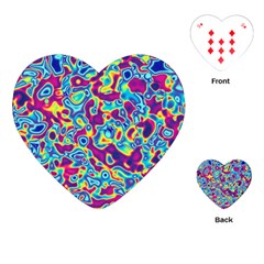 Ripple Motley Colorful Spots Abstract Playing Cards Single Design (heart) by Vaneshart