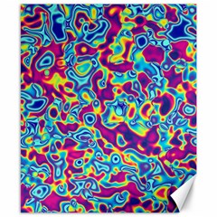 Ripple Motley Colorful Spots Abstract Canvas 8  X 10  by Vaneshart