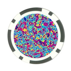 Ripple Motley Colorful Spots Abstract Poker Chip Card Guard by Vaneshart