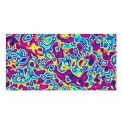 Ripple Motley Colorful Spots Abstract Satin Shawl by Vaneshart