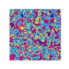 Ripple Motley Colorful Spots Abstract Small Satin Scarf (square) by Vaneshart