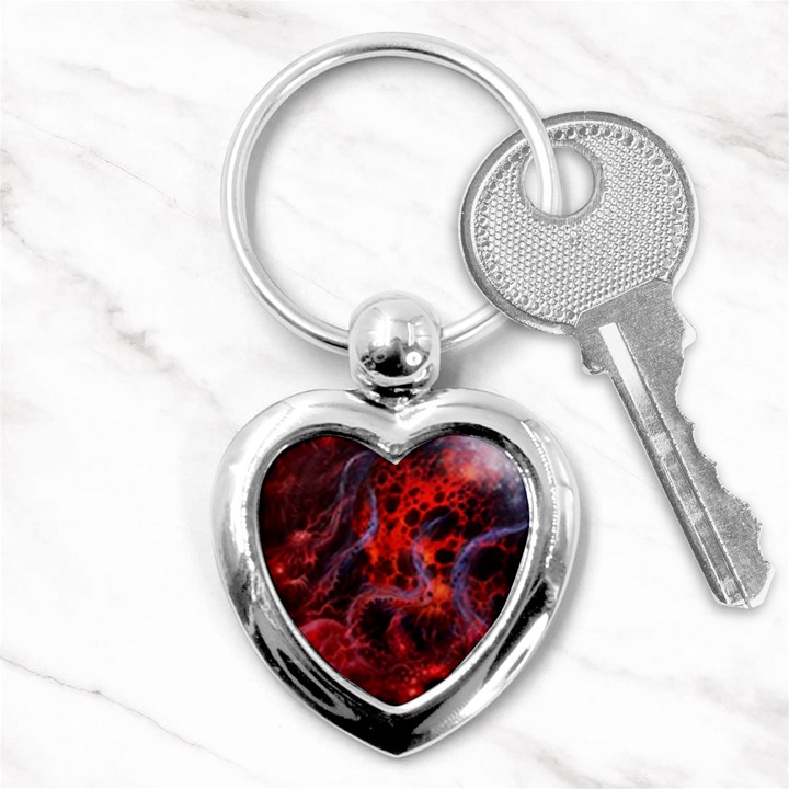 Art Space Abstract Red Line Key Chain (Heart)