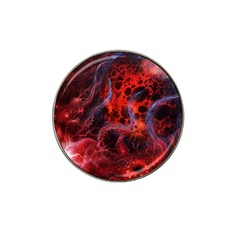 Art Space Abstract Red Line Hat Clip Ball Marker (4 Pack) by Vaneshart