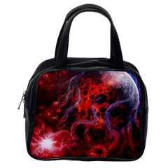 Art Space Abstract Red Line Classic Handbag (one Side) by Vaneshart