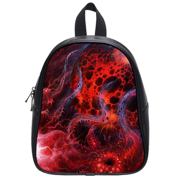 Art Space Abstract Red Line School Bag (Small)