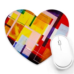 Abstract Lines Shapes Colorful Heart Mousepads by Vaneshart