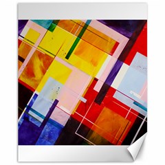 Abstract Lines Shapes Colorful Canvas 11  X 14  by Vaneshart