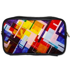 Abstract Lines Shapes Colorful Toiletries Bag (one Side) by Vaneshart