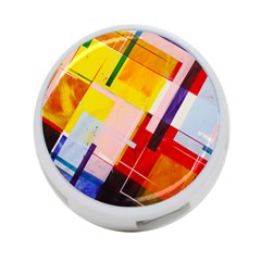 Abstract Lines Shapes Colorful 4-port Usb Hub (one Side) by Vaneshart