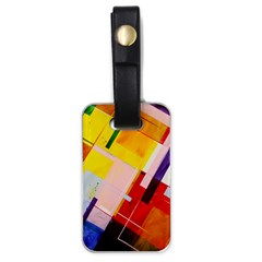 Abstract Lines Shapes Colorful Luggage Tag (one Side) by Vaneshart