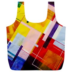 Abstract Lines Shapes Colorful Full Print Recycle Bag (xl) by Vaneshart