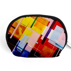 Abstract Lines Shapes Colorful Accessory Pouch (medium) by Vaneshart