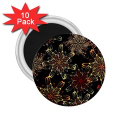 Patterns Abstract Flowers 2 25  Magnets (10 Pack)  by Vaneshart